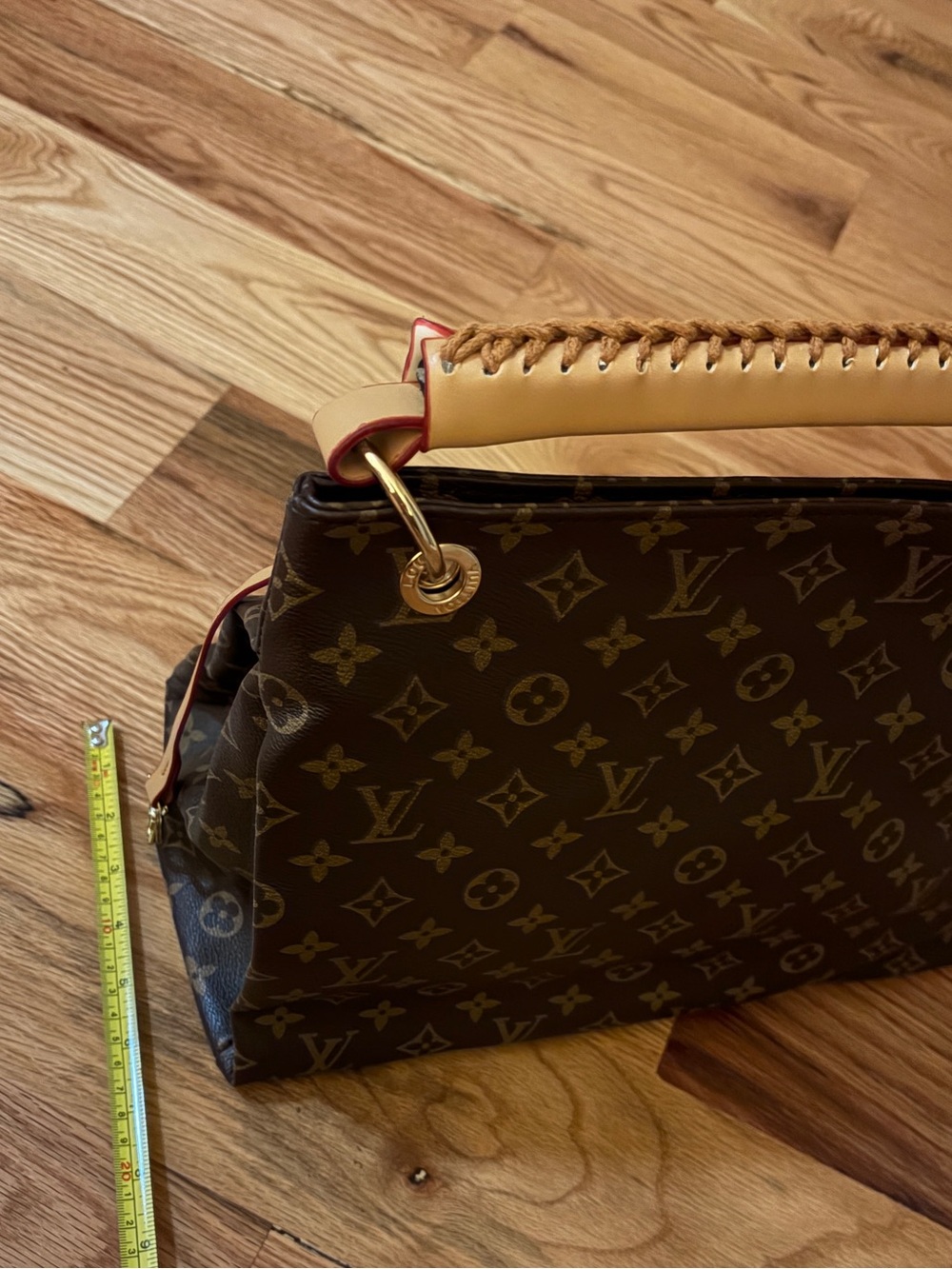 An inspires designer Louis Vuitton Monogram Canvas Shoulder Bag in Brown and Tan - Picture 7 of 7